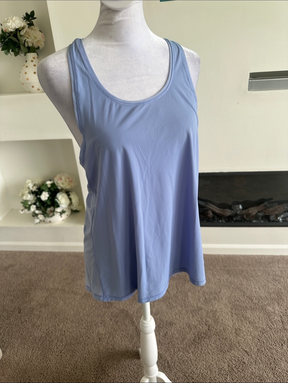 lululemon athletica Light Blue Scoop Neck Active Tank